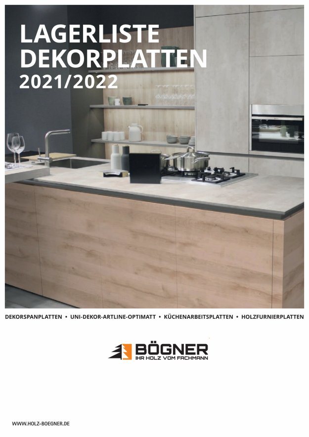 Katalog-Vorschaubild: Bögner Lagerliste Dekorplatten