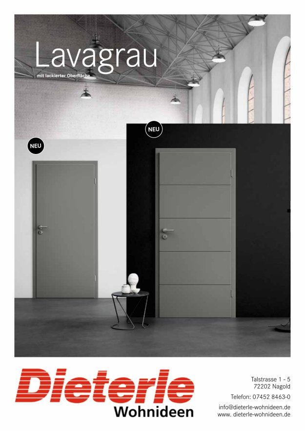 Katalog-Vorschaubild: Designt&uuml;ren Lavagrau